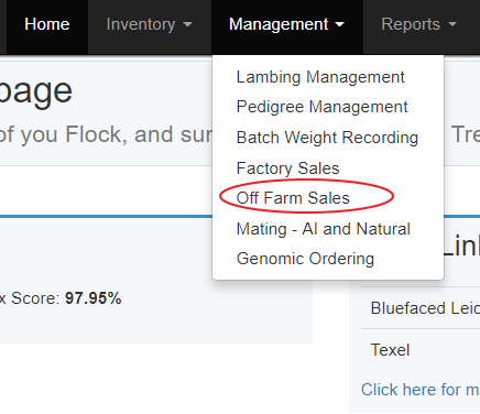 Is your flock inventory up to date? Go to off farm sales on your account!