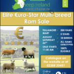 It’s on this Saturday, August 26th! – Sheep Ireland Elite Multi-Breed €urostar Ram Sale. Download the Catalogue here.
