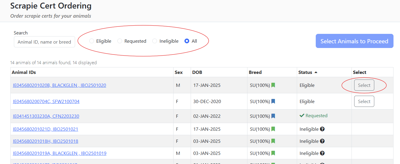 You are currently viewing New scrapie cert ordering screen!