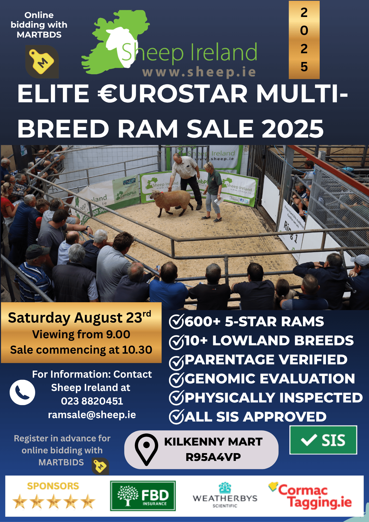 You are currently viewing Deadline for substitutes: 2025 Elite €uro-Star Multi-Breed Ram Sale provisional catalogue