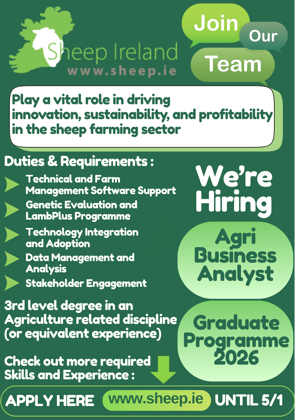 You are currently viewing 2 job vacancies: Agri Business Analyst & Graduate Programme 2026