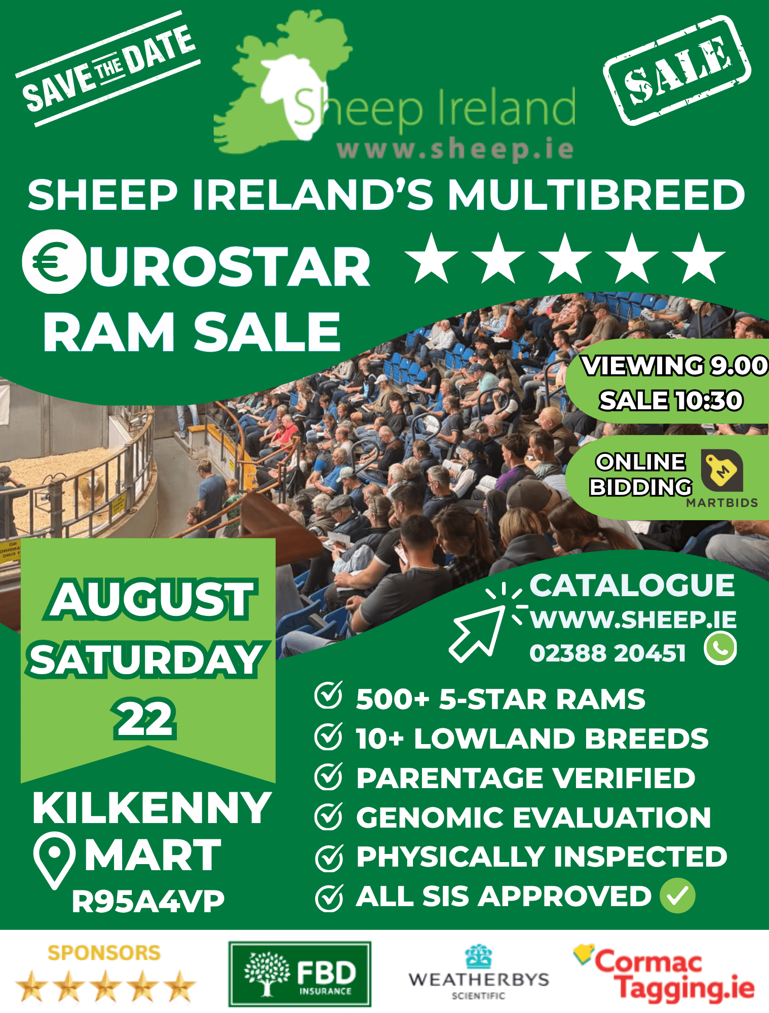 You are currently viewing Save the date! Sheep Ireland 2026 Elite €uroStar Multi-Breed Ram sale